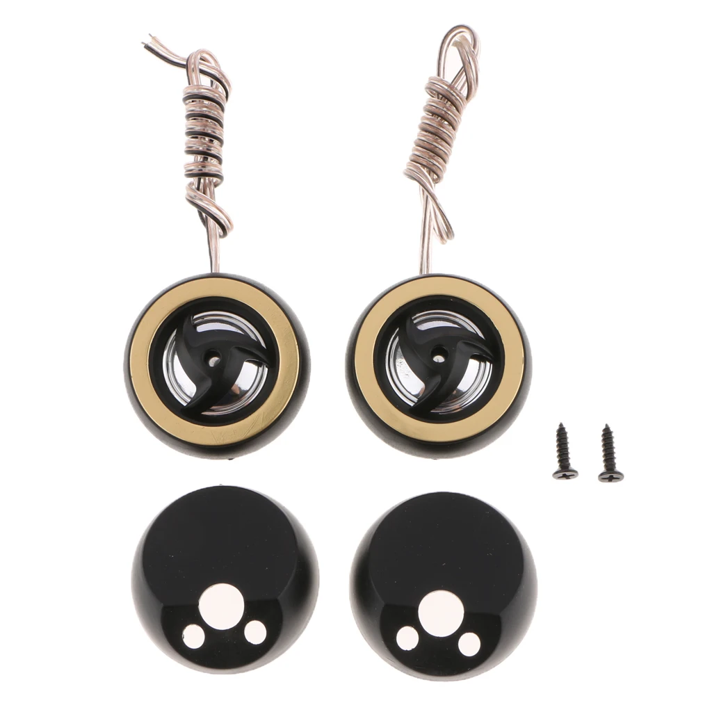 2 Pieces Component Tweeters Speaker Audio Silk Dome Flush or Surface Mount for Car