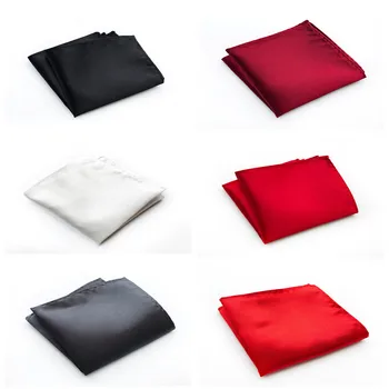 

Unique Fashion Design Simple Solid Color Handkerchief Pocket Towel Explosion Business Men's High Quality Polyester Pocket Towel