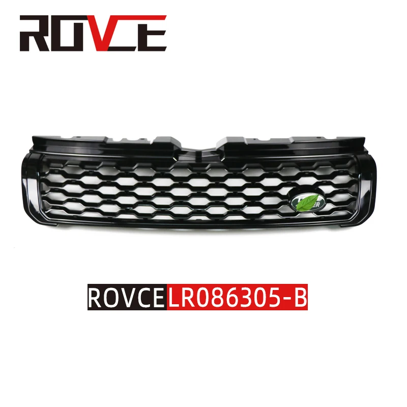 ROVER Front Bumper ABS Grille Grill for Land Rover Range Rover Evoque 2012- Gloss Black Limited Edition - Цвет: LR086305-B