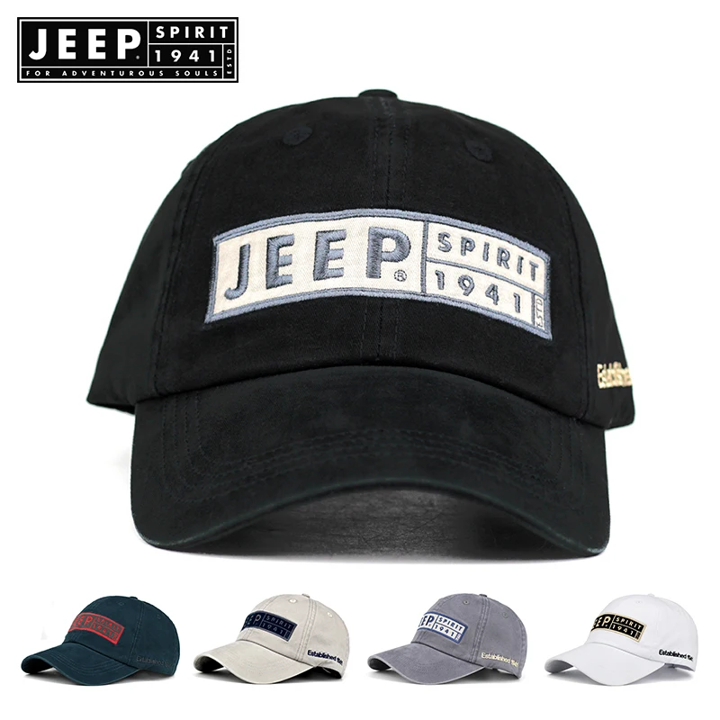

JEEP SPIRIT Brand Summer Baseball Cap Women Men Mesh Breathable Snapback Cap Unisex Adjustable Sport Hats Dad Hat streetwear