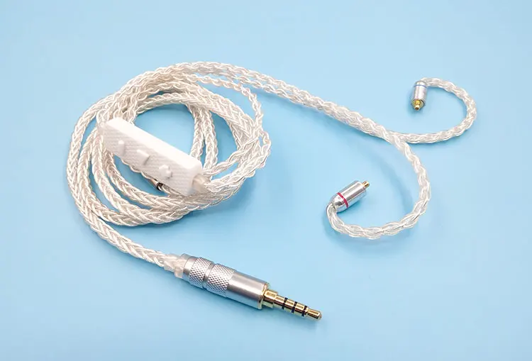 diy earphone cable with mic silver plated 4share/8share mmcx | Электроника