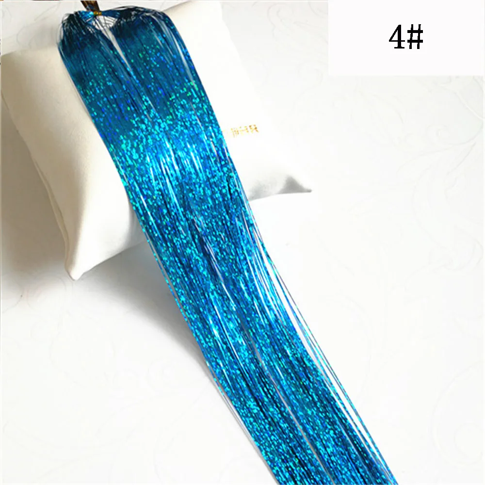 3" 150 прядей/шт Блестки для волос Bling 14 цветов для женщин девушек Hairstyling - Цвет: 4