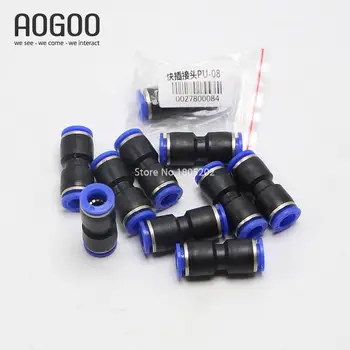 

10pcs/lot PU-8 8mm To 8mm Tube Pneumatic One Touch Push In Pipe Fitting Joint Coupler