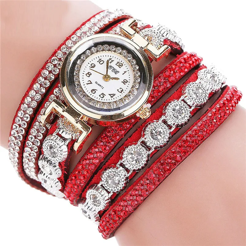 Fashion Design Women's watch Casual Analog Quartz ladies watch Rhinestone Watch Bracelet Watch Clock Relogio Masculino S18 (6)