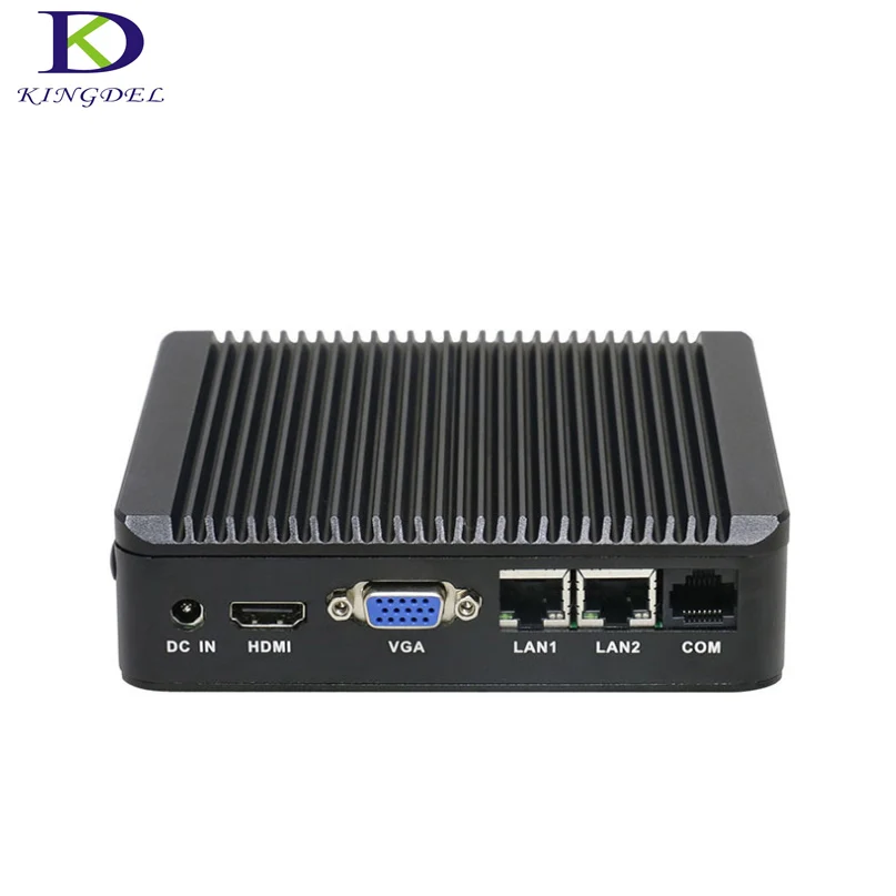Бесплатная доставка INTEL 4 ядра безвентиляторный мини-pc Celeron J1900 Windows 7 Dual LAN HDMI VGA Barebone мини-компьютер mini pc USB3.0