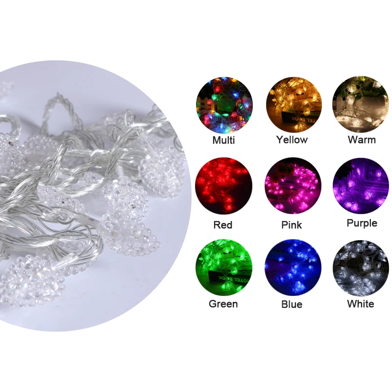 JULELYS 30M 300 Bulbs Fairy Lights Christmas Garland Festoon Window Heart LED String Lights Decoration For Wedding Holiday Party