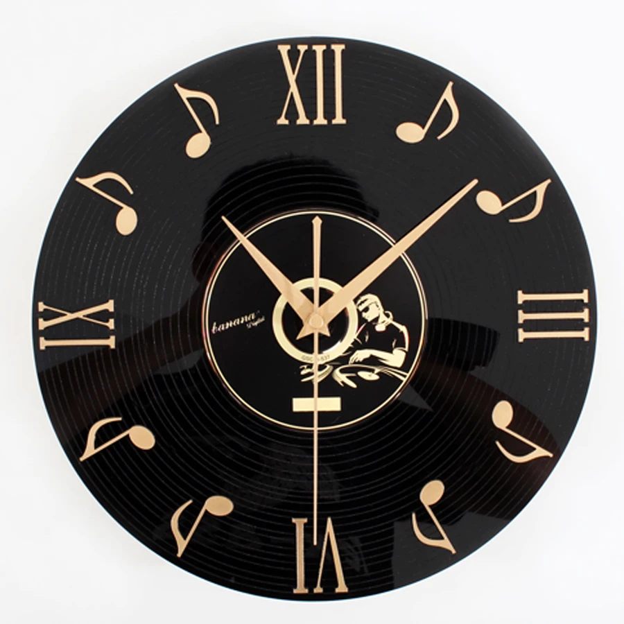 Creative Classical Wall Clock Modern Design Music Theme Living Room
