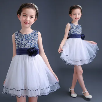 

Flower Girls Dress Summer Style Toddlers Teen Children Princess Clothing Fashion Kids Party Clothes Sleeveless Dresses for Girls