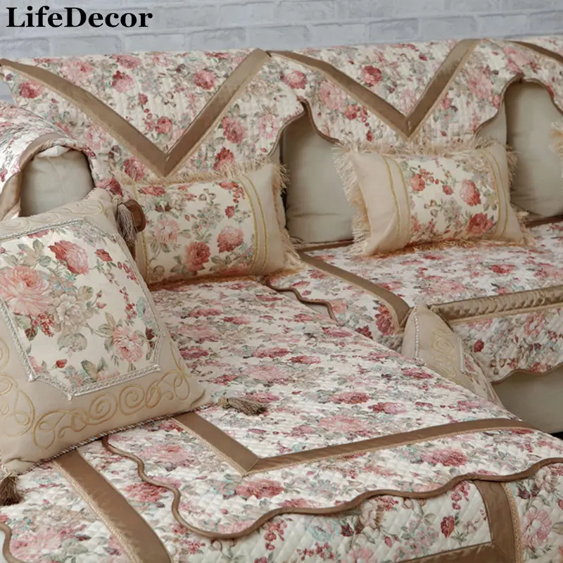 Fashion sofa cushion quality solid wood genuine leather cushion fabric sectional sofa cover slip