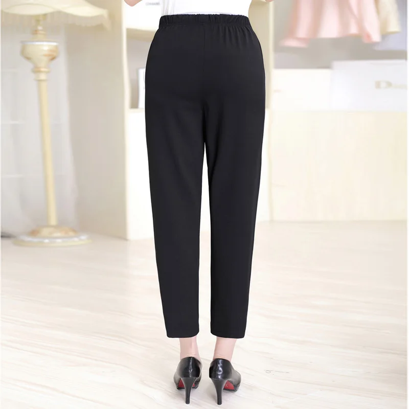 Cintura caqui Media Invierno Negro Pantalones Alta Nueva Vieja Tamaño Mujeres Y Elástico Casuales Llegada Más P016 Zq8p8