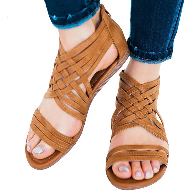 Women Sandals 2019 Gladiator Sandals For Women Summer Shoes Plus Size Rome Beach Sandalias Mujer 