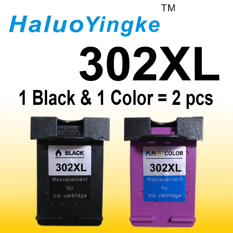 

2PCS 302XL ink cartridge replacement for HP 302 XL Compatible For HP Deskjet 2130 2135 1110 3630 3632 Officejet 3830 3834 4650
