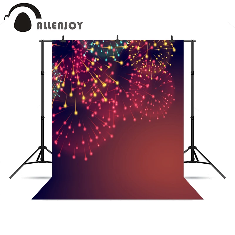

Allenjoy photography backdrops New Year fireworks red celebration backgrounds for photo studio backgrounds for photo studio