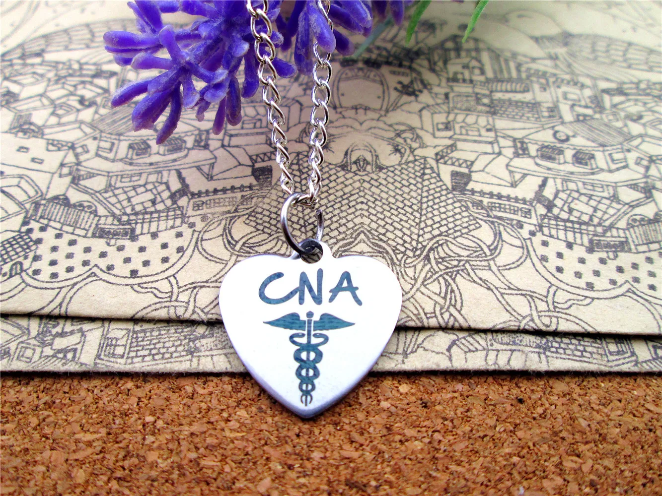 

Fashion stainless steel charm "CNA " Pendant charm necklace jewelry Gift more style for choosing