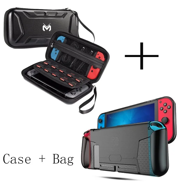 Интимные аксессуары для переключателей, защитный чехол, Жесткий Чехол, водонепроницаемый чехол для путешествий, сумка для Nintendo Switc - Цвет: Case and Bag