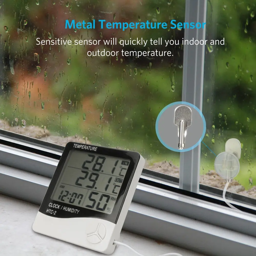 LCD Digital Hygrometer Thermometer Accurate Readings Display Indoor ... LCD Digital Hygrometer Thermometer Accurate Readings Display Indoor ...