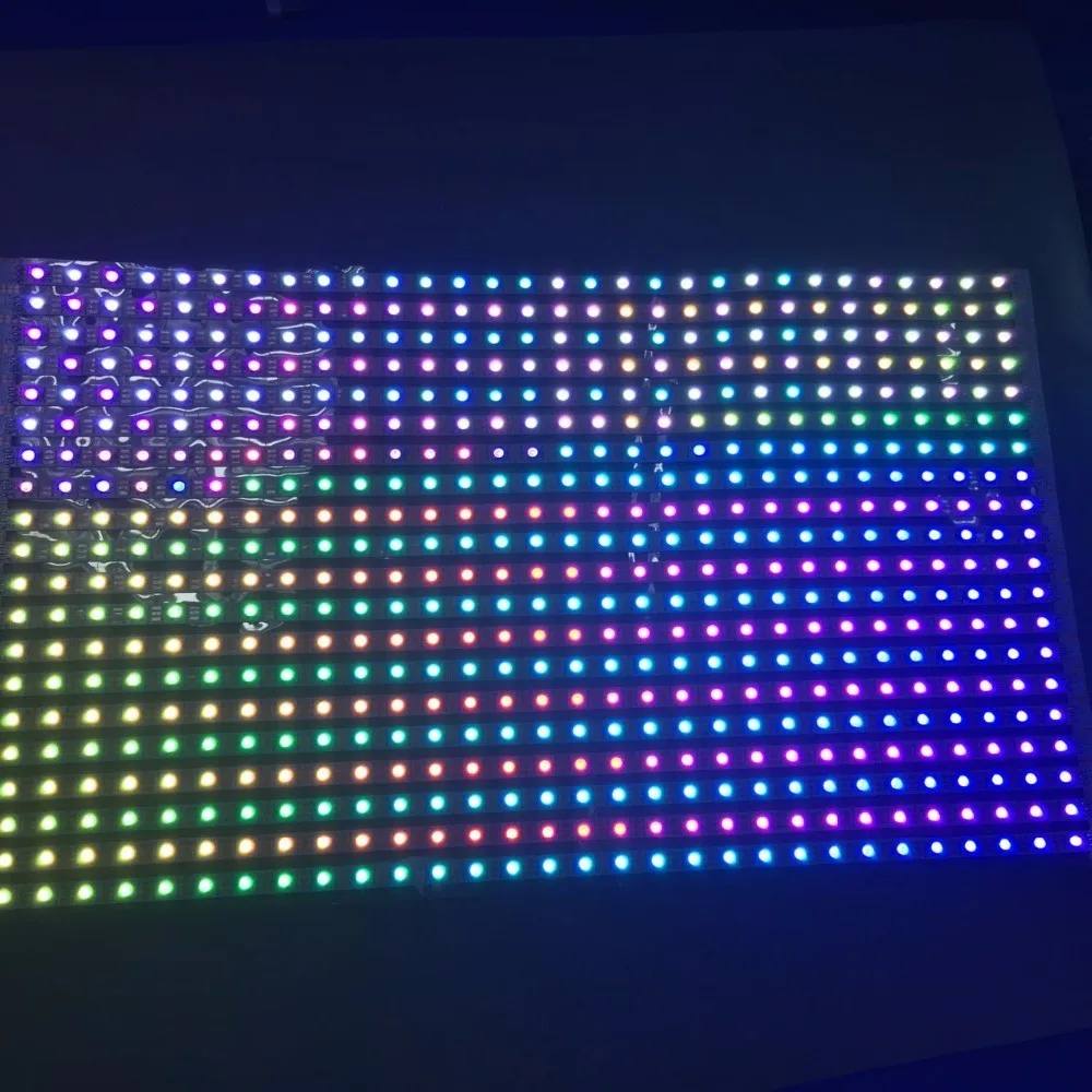 WS2813 адресуемый 60*40 пикселей RGB полноцветный гибкий светодиодный пиксельный панельный светильник; DC5V вход