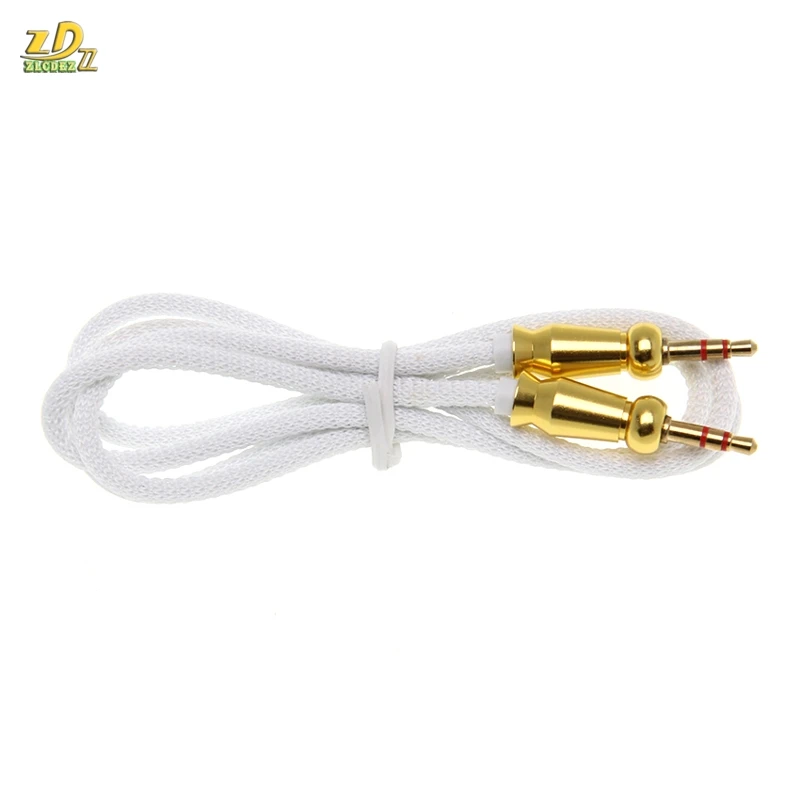 Audio Cable Jack 3 5 mm Male to Male color good Cloth Audio Aux Cable For iPhone Car Headphone Speaker Wire Line Aux Cord 500pcs