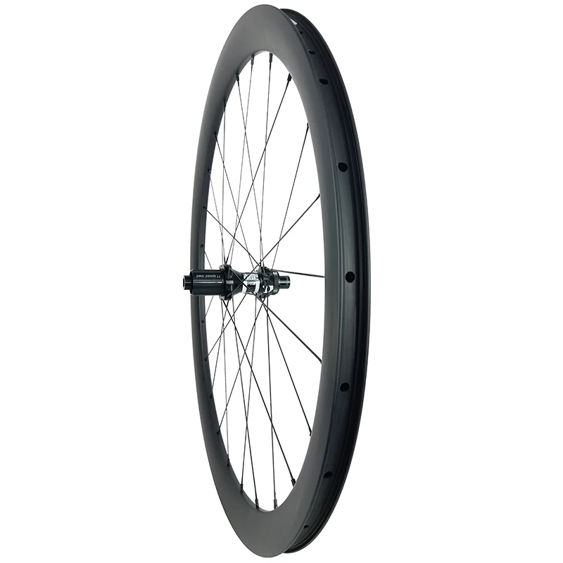 Clearance 1390g 700c 42mm asymmetric road disc carbon wheels 25mm wide clincher tubeless 350S center lock cyclocross bicycle 12X100 12X142 5