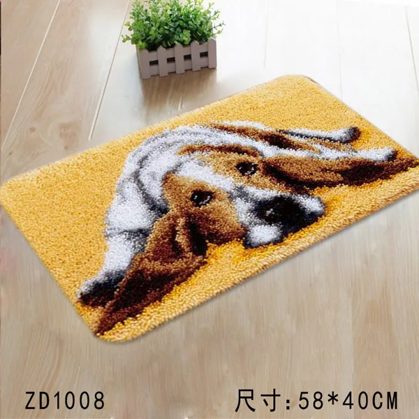 

ZD1008 Ground Mat Cushion Latch Hook Kit Embroidery DIY Craft Cross Stitch Needlework Embroidery Counted Cross-Stitching Kit Set