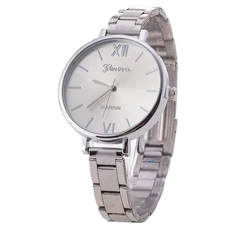 

Geneva Ladies Watches Quartz Wrist Round Watch Reloj hombre Fashion and Simple Analog Alloy Women Watches Bracelet Clock XB40