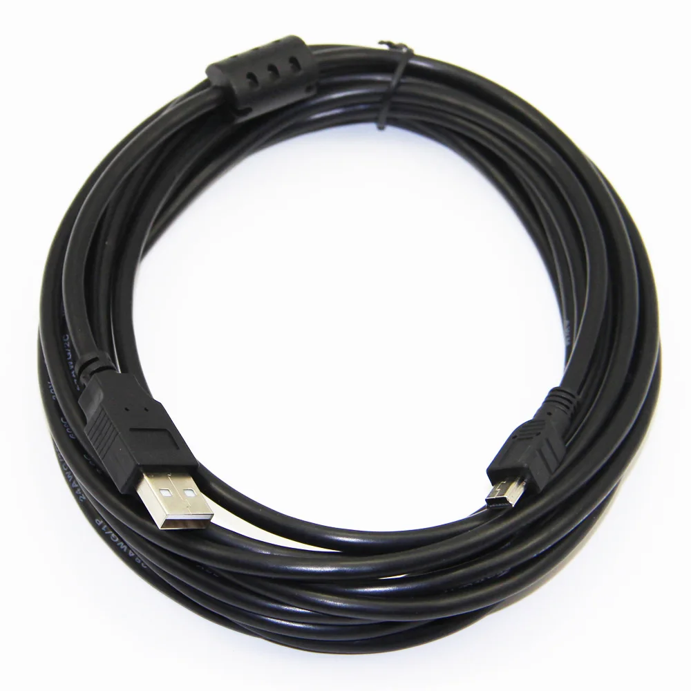 USB 2.0 Type A Male to Mini 5P Male Mini 5P USB Cable M/M Foil+Braided ...