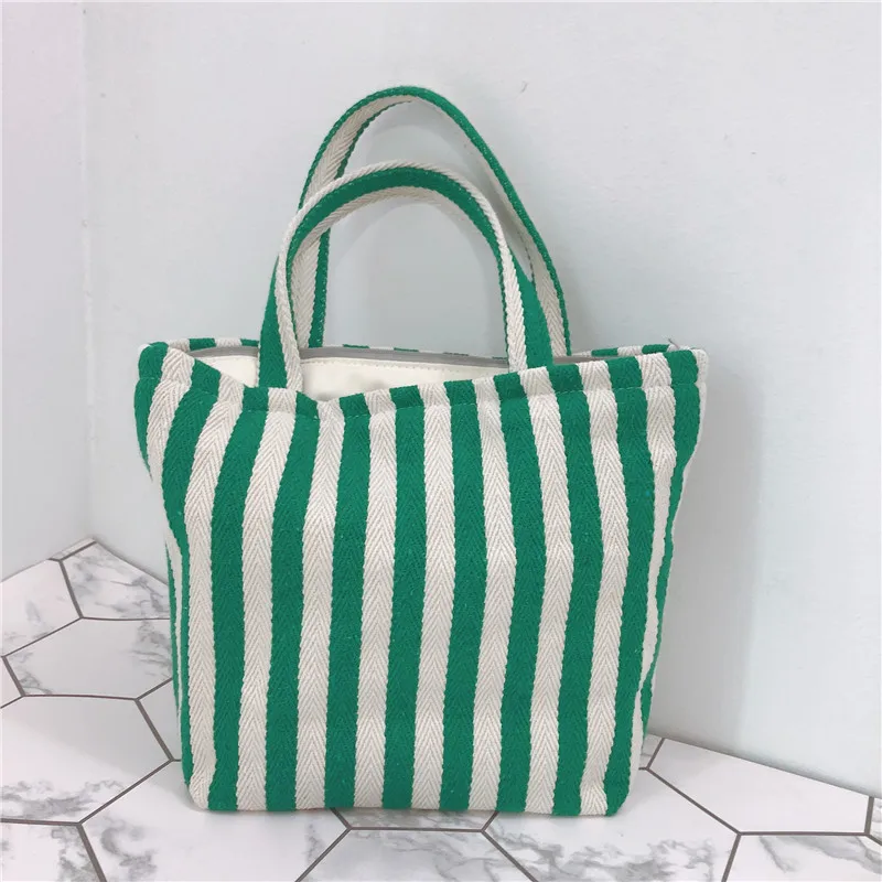 

LISM latest Fashion Large Striped Canvas Shoulder Bag Large-Capacity Shopping Bag Travel Messenger Bags Ladies Handbags 2019