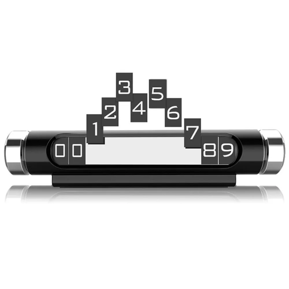 

Car Temporary Parking Card Luminous Rotatable Creative Phone Number Plate Universal for All Cars Accessories