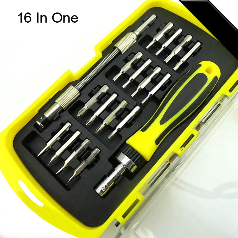 Buy 16pcs ratchet screwdriver combination set extension rod can bending to use