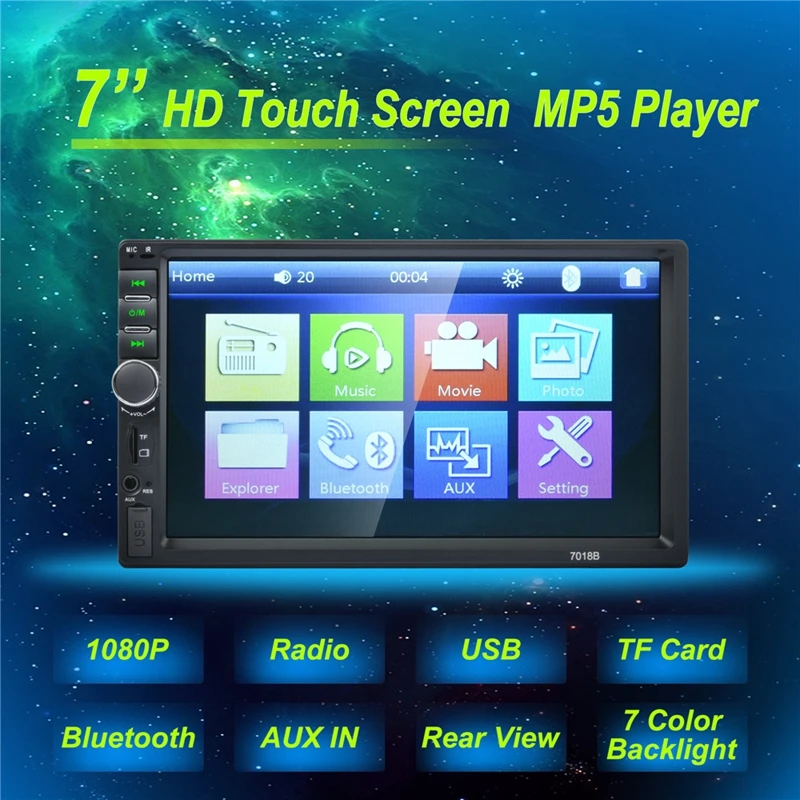 7018B Car audio 7 Inch 2 DIN autoradio Stereo Touch Screen auto Radio Video MP5 Player