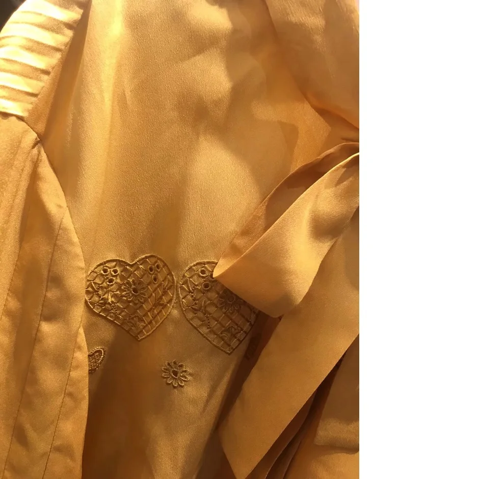Yellow Taille Plissé Manches Chemise Blouse Dames À Automne Shirts Plus Tops Col Arc Patchwork Jaune La Mode Longues Noir Femmes 2018 8OwaFRqg