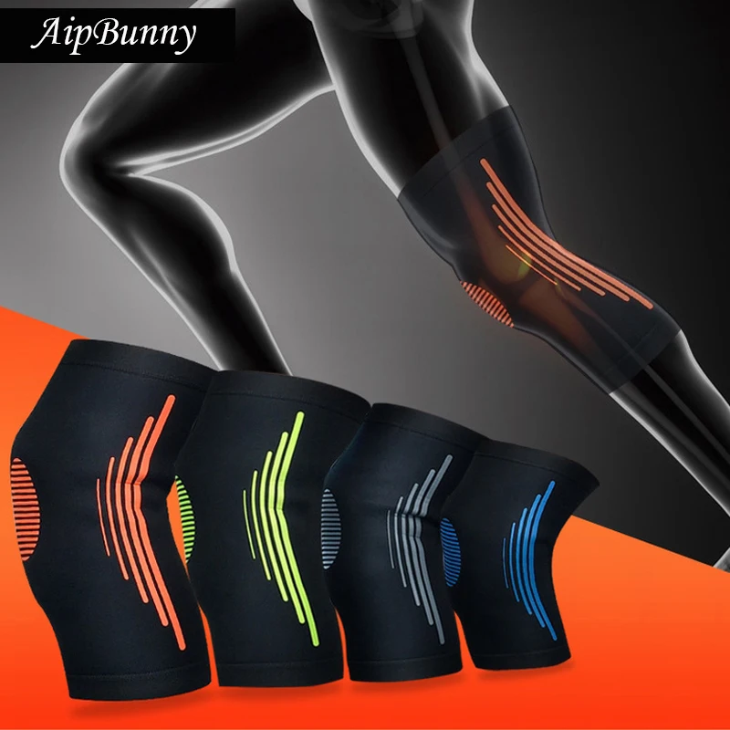 1 Pcs Compression Breathable Basketball Football Knee Pads Brace Leg