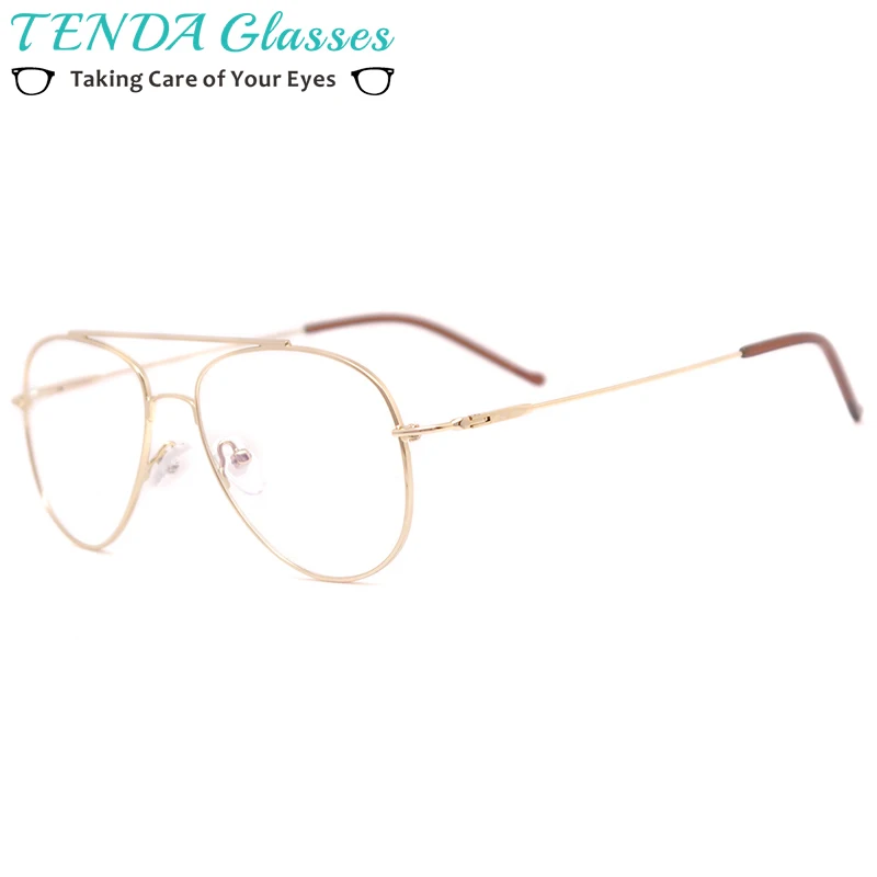 TendaGlasses, металлический полный обод, маленькая оправа для очков пилота, мужские очки для рецепта, близорукость, Мультифокальные солнцезащитные очки, линзы