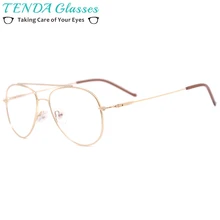 TendaGlasses, металлический полный обод, маленькая оправа для очков пилота, мужские очки для рецепта, близорукость, Мультифокальные солнцезащитные очки, линзы
