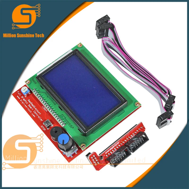 

RAMPS 1.4 LCD 12864 LCD Control Panel for 3D Printer Smart Controller Free Shipping