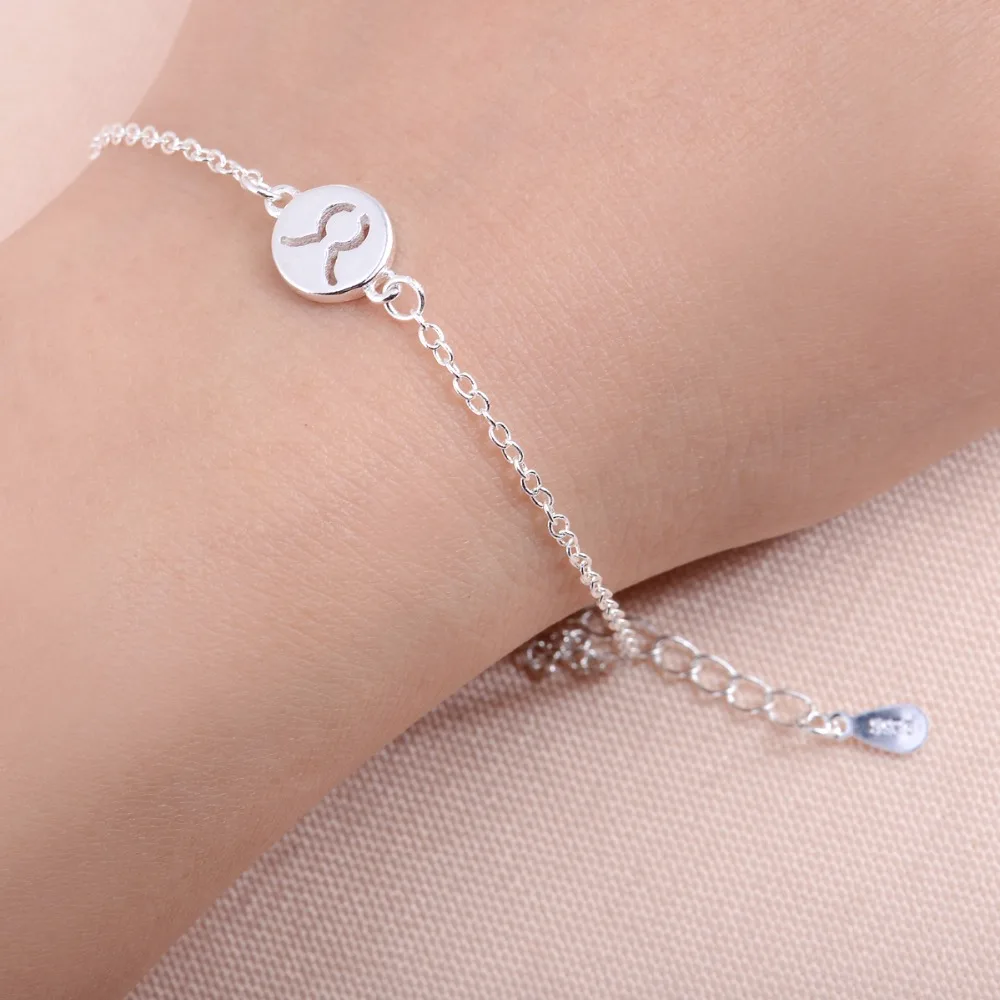 

Hfarich Tiny Taurus Bracelets Signs 12 Constellation Charm Bracelet Horoscope Astrology Disc Jewelry pulseras SL061S