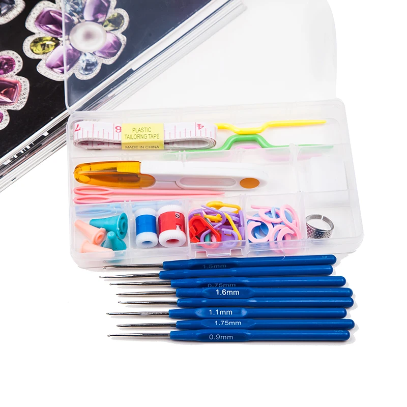 

Durable and practical Stainless Steel Crochet hooks Needles Stitches knitting Craft Case crochet set in Case Yarn Hook