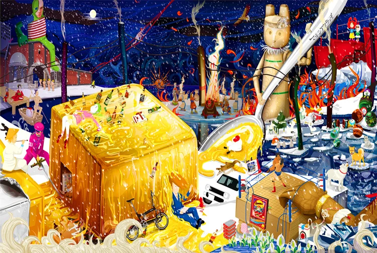 

Cartoon The wooden puzzle 1000 pieces ersion jigsaw puzzle white card adult children's educational toys