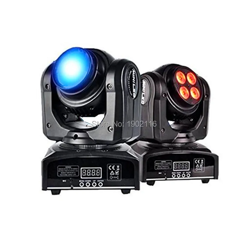 2 шт./лот светодиодный стирка двойными бортами Moving Head Light/4x10 W + 1x10 W Светодиодный луч света этапа/RGBW DMX512 светодиодный Вращающийся DJ точечные