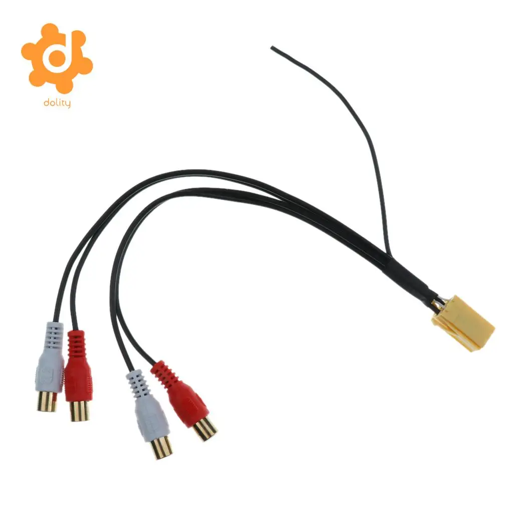 

Mini ISO to RCA Connector Adapter Cable Wire Car Audio Speaker Wiring Lead
