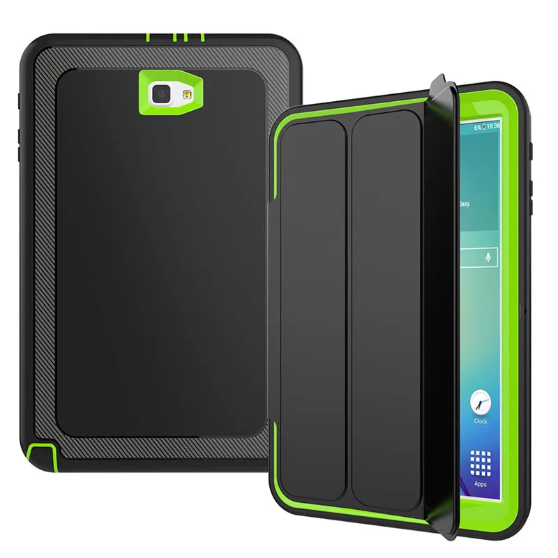 

Kids Safe Case For Samsung Galaxy Tab A6 10.1 SM-T580 T585 Full Body Smart Sleep Hard Case Cover W/Bulit-in Screen Film Stand