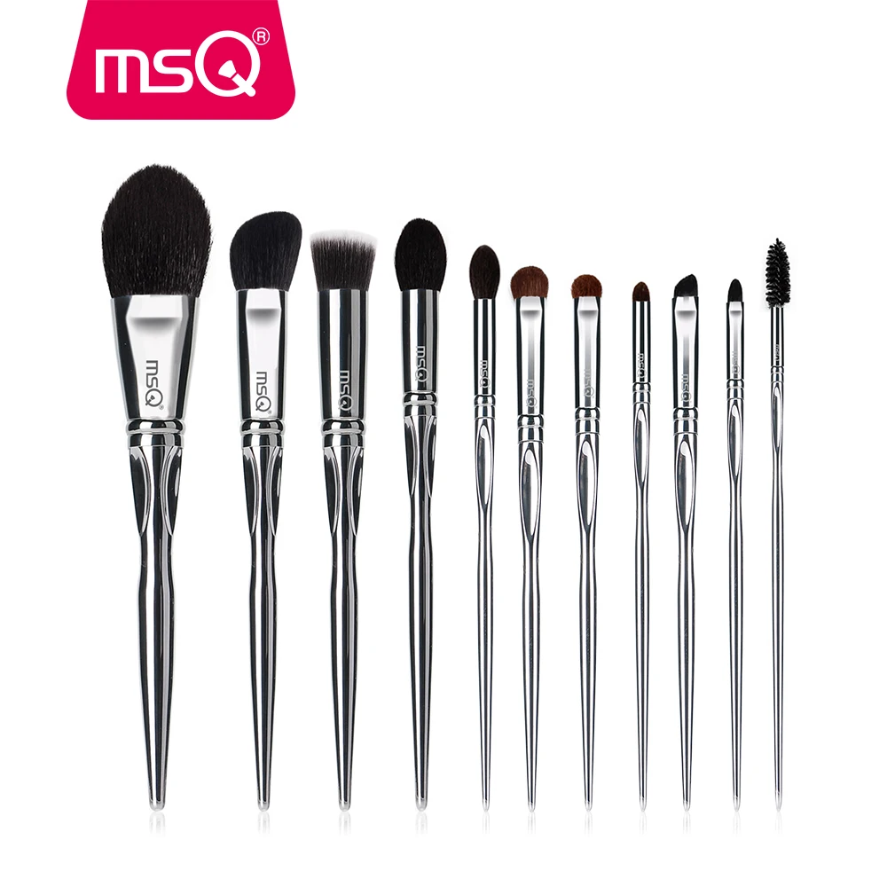 MSQ Professional 11pcs Powder Makeup Brushes Set Classic Eyeshadow Lip Foundation Make Up Brush Natural Hair