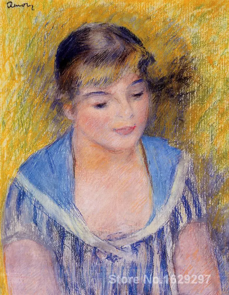 

buy canvas paintings Pierre Auguste Renoir reproduction Bust of a Woman hand painted High quality