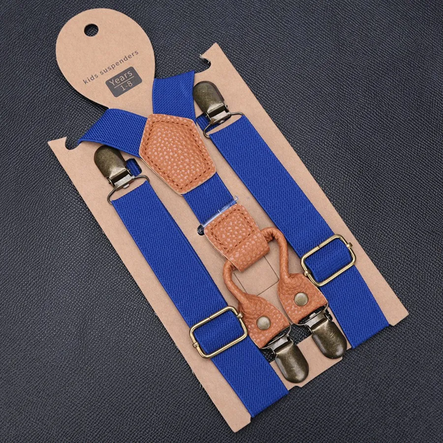 Kids Elastic Suspenders Lovely Children Matching Tuxedo Suit Unisex Boys Girls Wedding Costume Adjustable Y-Back Black Braces