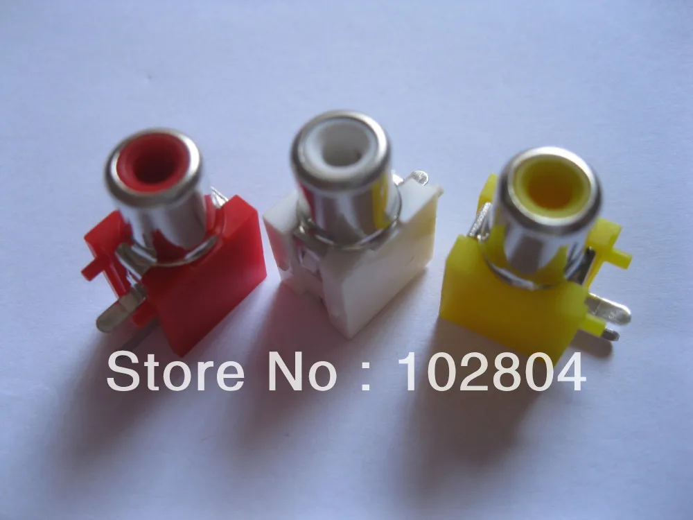 AV 8.4 1 AV Pin Jack 3 Color RCA Female Audio Video AV Socket Connector