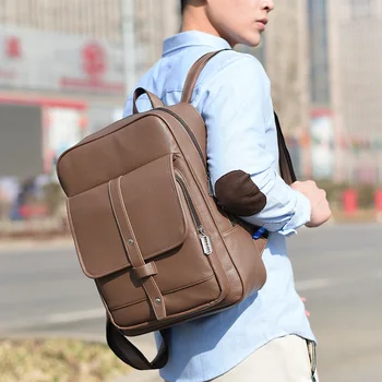 

2020 fashion Men Women Backpack PU leather Travel bag Female student bag High Quality backpacks Preppy Style Knapsacks
