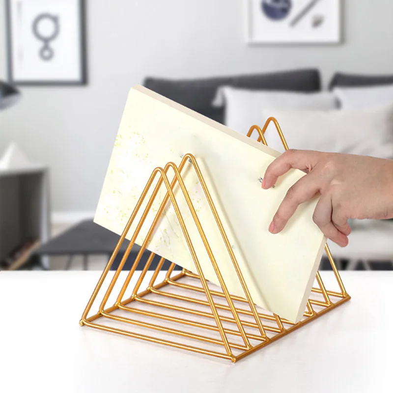 buy 7 Slot Hollow Bookshelf Magazine Holder Desktop File Sorter Organizer Decor HG99