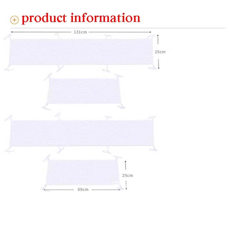 Детская анти-столкновения кровать бампер Защита для кроватки 130x70 см постельное белье набор съемный дышащий младенческой защита на кровать вокруг