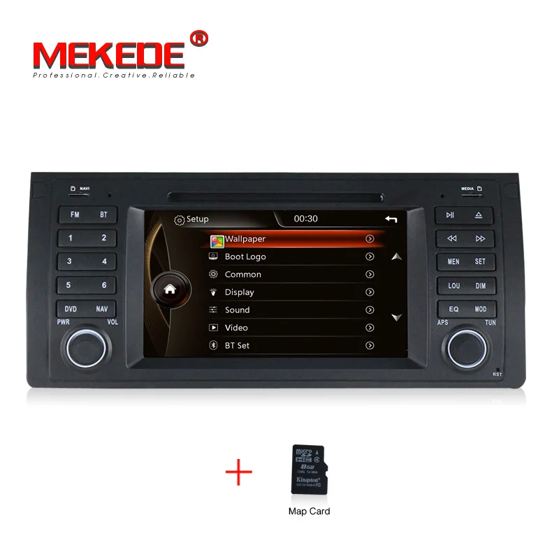 MEKEDE карта+ UI " автомобильный DVD gps для BMW/E39 X5 E53 с gps BT Радио RDS USB SD управление рулем - Цвет: CAR DVD