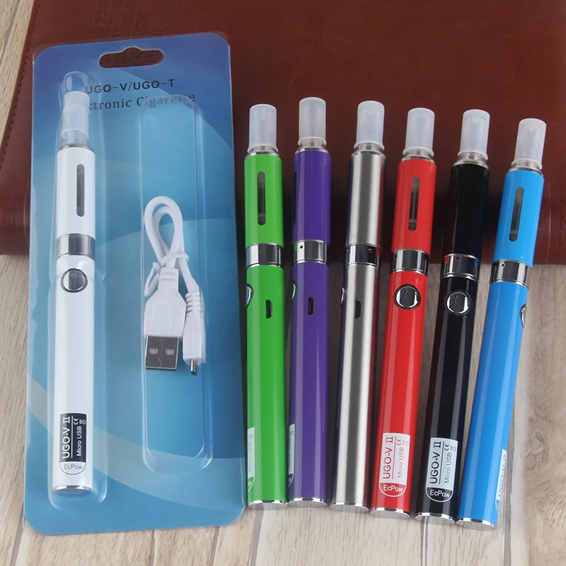 E Cigarette Ugo V II MT3 Starter Kit Vape Pen Blister Vaporizer with Micro USB Evod Passthrough UGO V2 Battery MT3 Coil Atomizer